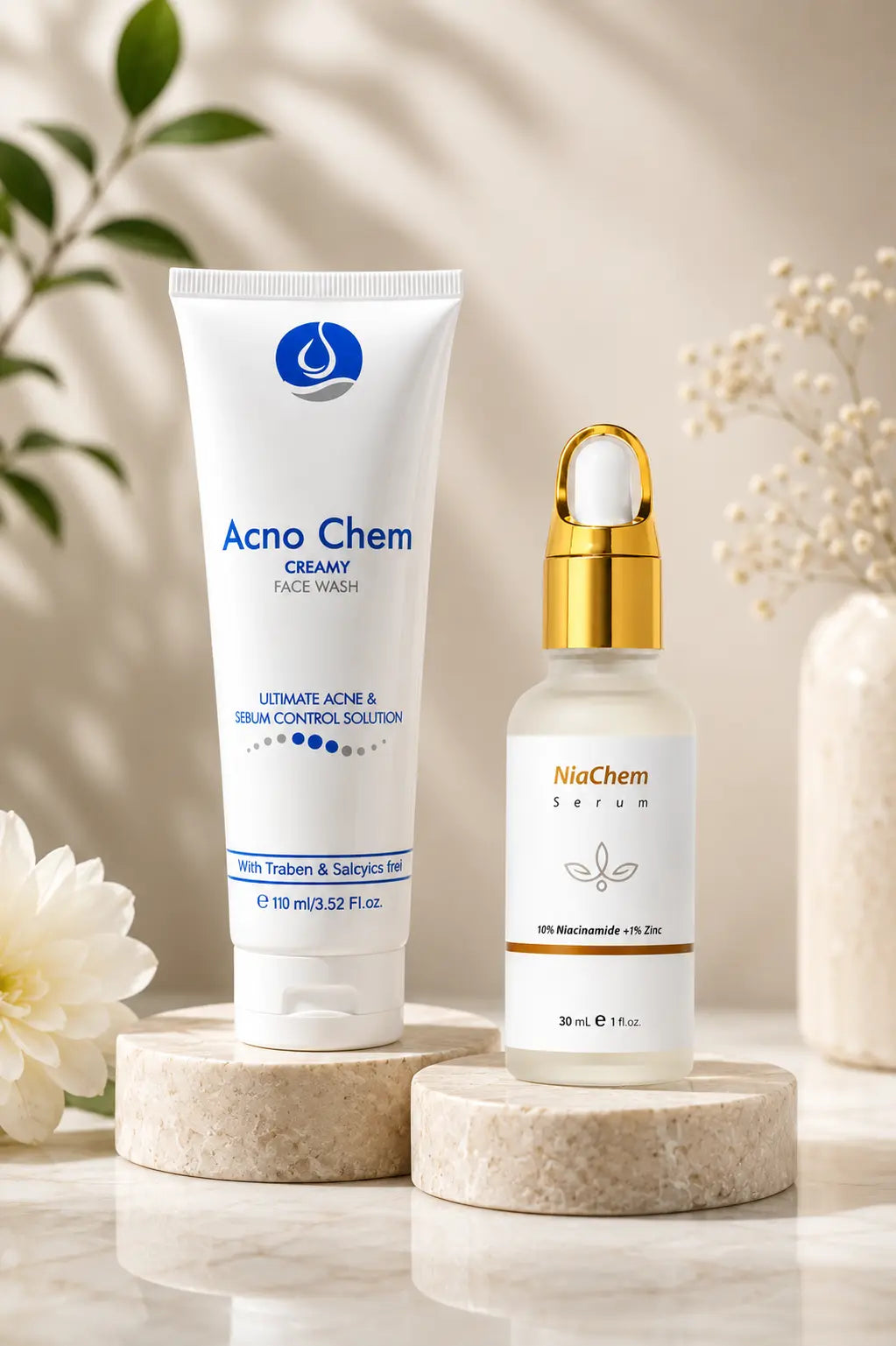 Sensitive Skin Bundle | WhiteChem Facewash + NiaChem Serum