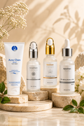 Dermachem Stubborn Acne & Dark Marks Bundle | AcnoChem Facewash + AcnoChem Serum + AlphaChem serum + NiaChem serum